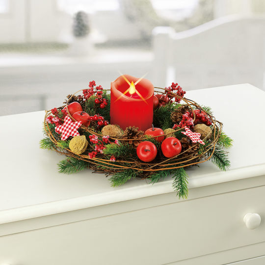 Christmas Plastic Red Battery Candle