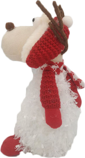 Illuminated Christmas Figure Reindeer Red Height 25cm with Music