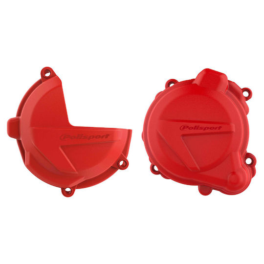 Polisport Motorcycle Engine Cover Protector Red