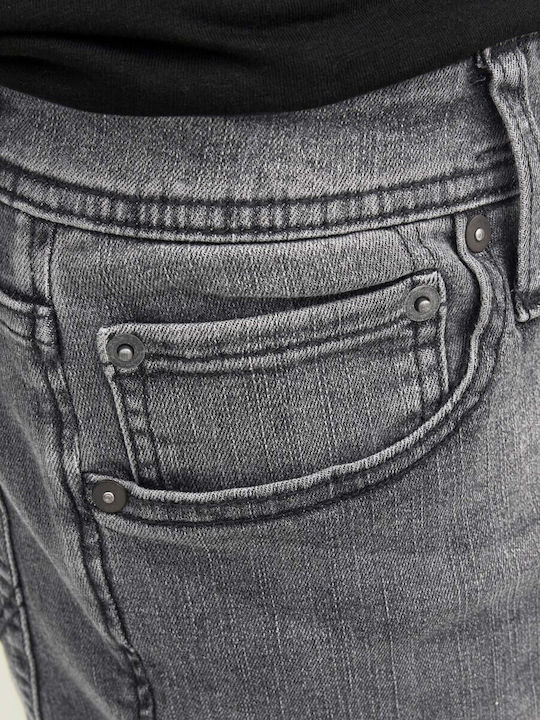 GLENN Ανδρικό Παντελόνι Τζιν Ελαστικό Grey / Black Denim