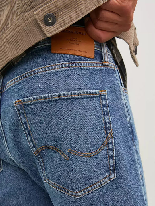 Pantaloni De Blugi Pentru Bărbați Cropped Cu Regular Tapered Fit Albastru