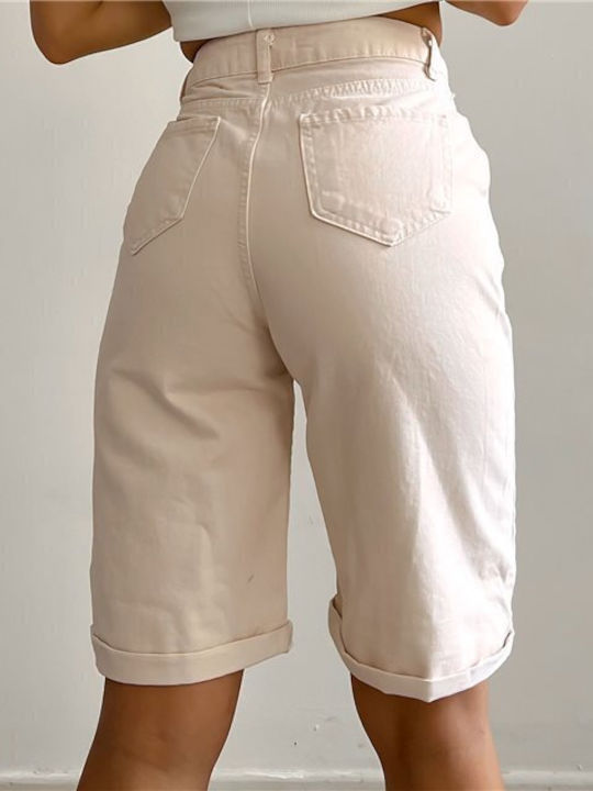 Chica Damen Bermuda Jean Beige