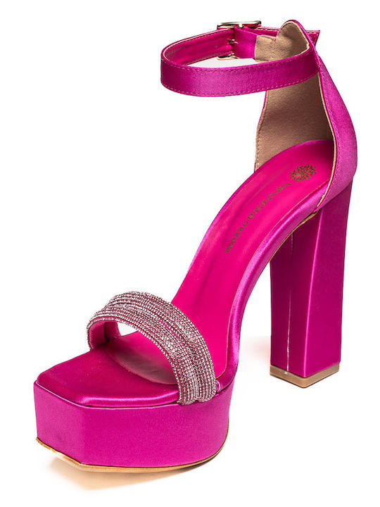 Franchesca Moretti Platform Women's Sandals Fuchsia