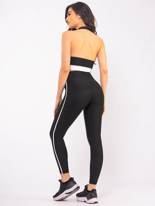 Training Women's Long Firming High Waist Push Up Leggings Black