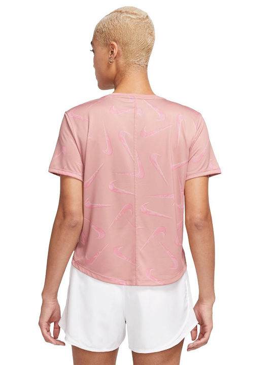 Nike Damen Sportlich Crop T-shirt Dri-Fit Rosa