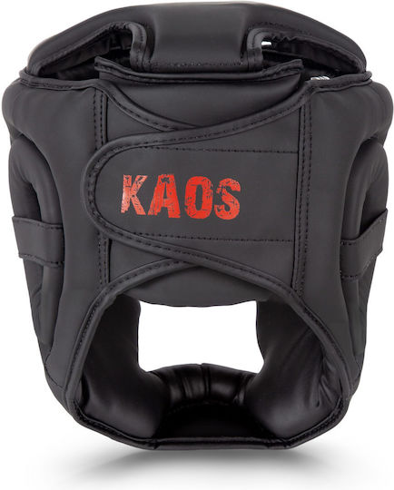 AMILA Kaos Adult Full Face Boxing Headgear Synthetic Leather Black