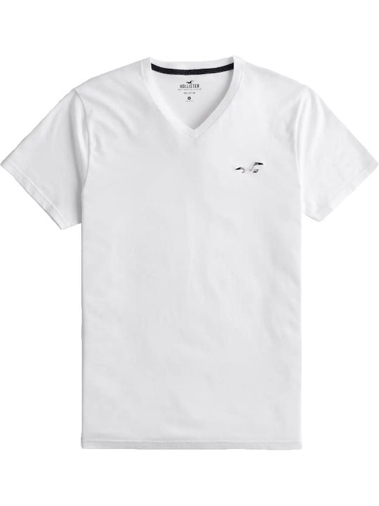 Hollister Ανδρικό T-shirt Κοντομάνικο Λευκό