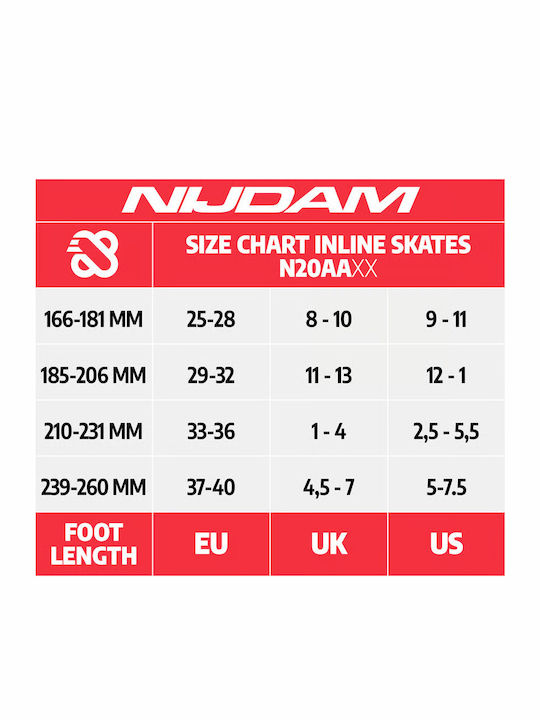 Nijdam Go Crossing Kids Adjustable Inline Rollers Black