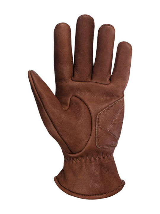 John Doe Grinder Sommer Herren Motorradhandschuhe Leder Braun