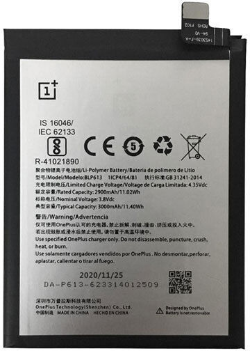 Compatible Replacement Battery 2900mAh for OnePlus 3
