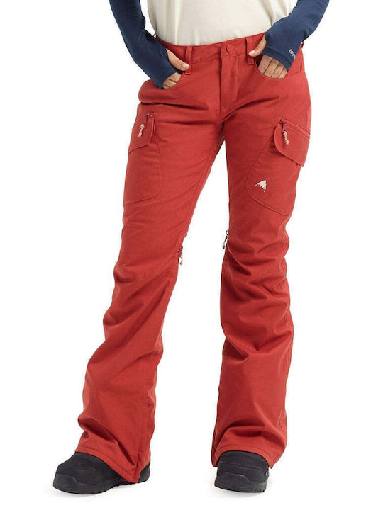 Burton Gloria 205551-601 Pantaloni de schi și snowboard pentru femei Ski & Snowboard Roșu