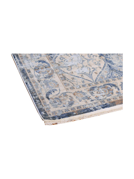 Klonaras Oska 1372 Rug Rectangular with Fringes Greyish Blue