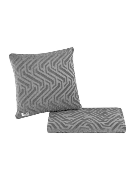 Madi Slange Ριχτάρι Διθέσιου Καναπέ Ζακάρ 180x250εκ. Γκρι