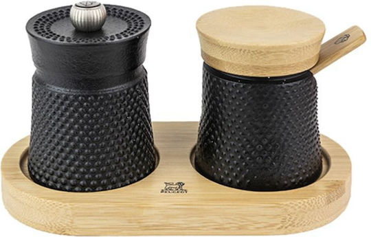Ready Set Manual Râșnițe Condimente Metal în Culoare Negru 8cm 2buc