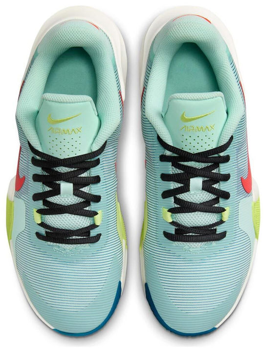 Air Max Impact 4 High Basketball Shoes Jade Ice / Industrial Blue / Light Lemon Twist / Bright Crimson