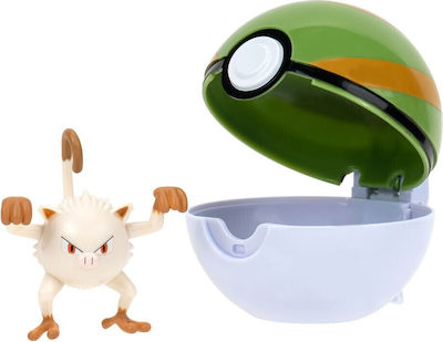 Jazwares Miniatur-Spielzeug Clip'n'Go - Mankey Pokemon für 4+ Jahre 5cm