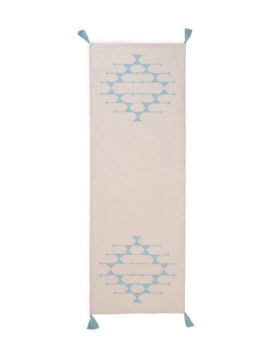 Nef-Nef Homeware Ράνερ Βαμβακερό με Κέντημα Esther Aqua 50x140εκ.