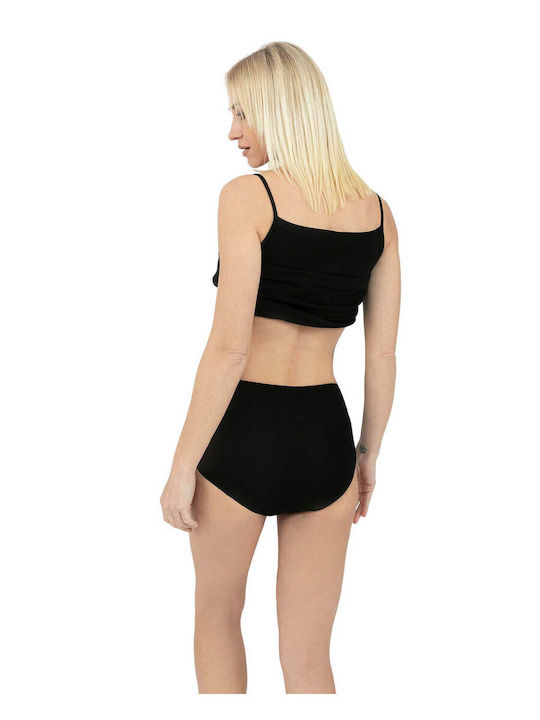 Βαμβακερά Γυναικεία Boxer 2Pack χωρίς Ραφές Μαύρα