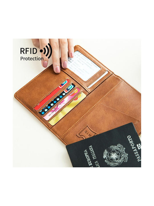 RFID Signal Block Passport & Credit Card Case Θήκη Καρτών και Διαβατηρίου Με Φερμουάρ - Μπλε ΟΕΜ