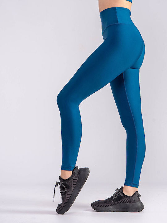 Training Women's Long Firming High Waist & Push Up Leggings Petrol