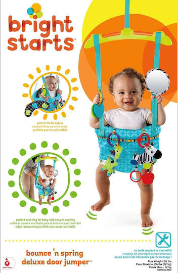 Bright Starts Baby Jumper Bounce 'n Spring Deluxe από Ύφασμα για 6+ Μηνών