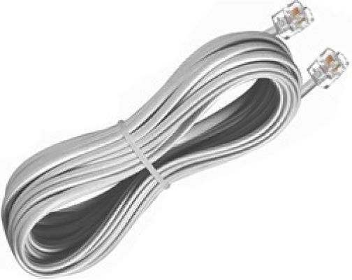 Flat Cablu Telefon RJ11 6P4C 10m Gri (01.074.0115)