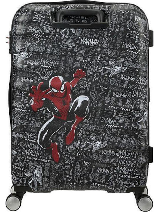 American Tourister Disney Wavebreaker Medium Hard Suitcase Spider-Man Sketch with 4 Wheels Height 67cm