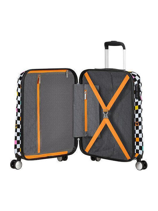 American Tourister Wavebreaker Disney Kids Cabin Hard Suitcase Mickey Check With 4 Wheels Height 55cm