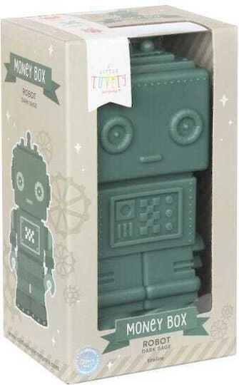 A Little Lovely Company Robot Spardose Plastik Grün 7.8x6.6x15.2cm