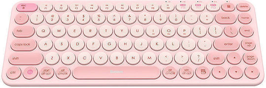 Baseus K01A Tri-Mode Безжично Само клавиатура Английски US Baby Pink
