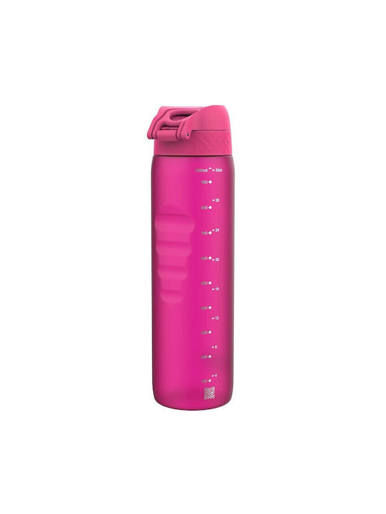 Ion8 Plastic Water Bottle 1000ml Pink