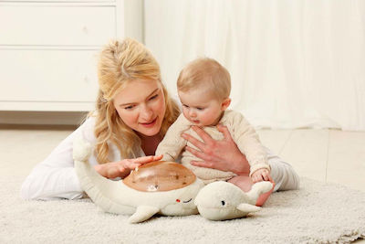 Cloud b Sleep Toy Tranquil Whale made of Fabric with Light and Sounds for 0++ Months