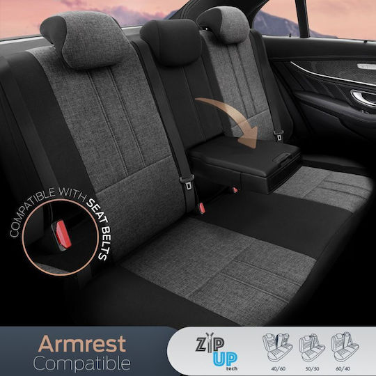 Otom Car Cover Set 11pcs Leatherette Universal Black