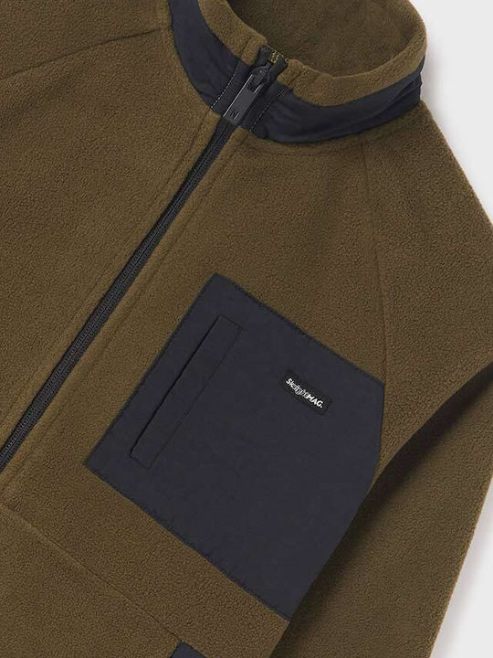 Kinderstrickjacke Fleece Khaki Romero