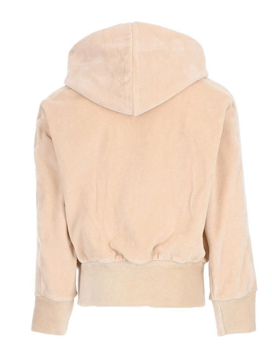 Joyce Kids Sweatshirt Cardigan with Hood Ecru