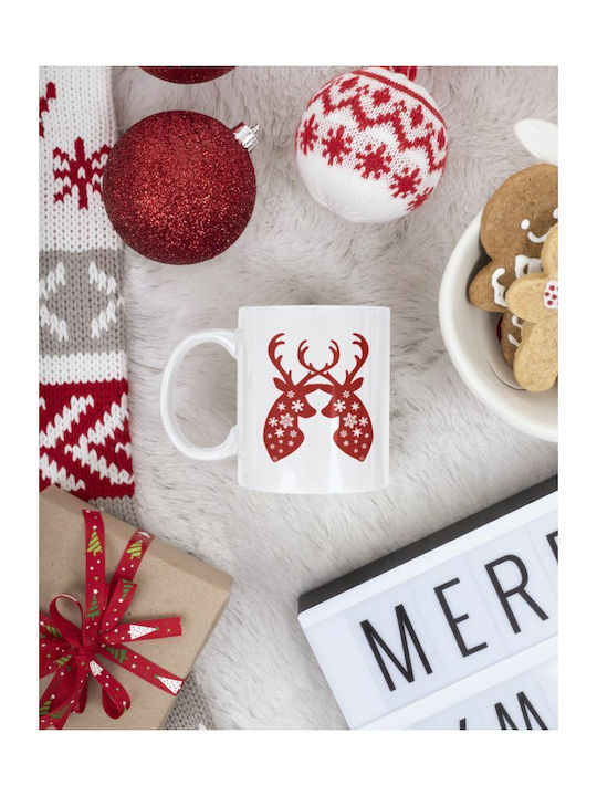 Christmas Ornament de masă de Crăciun Cană Alb