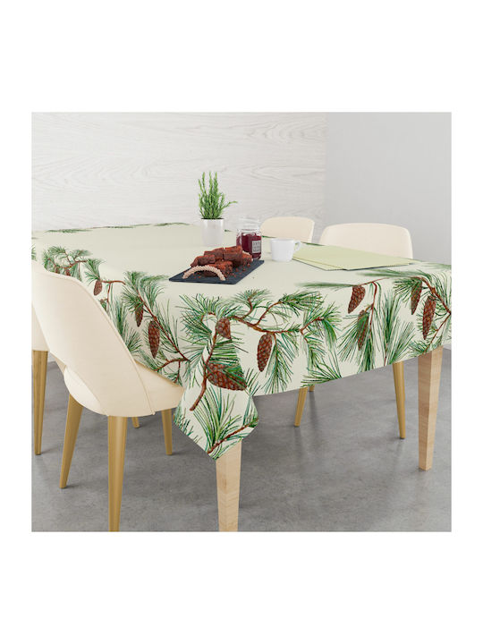 Vassiliadis Bros Christmas Tablecloth Runner Fabric Green L180xW140cm.