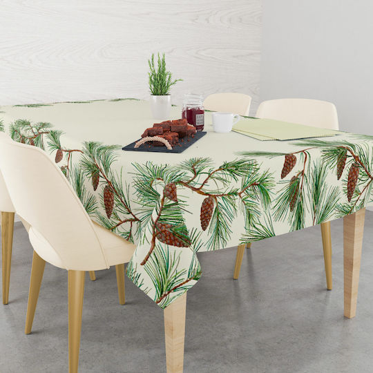Vassiliadis Bros Christmas Tablecloth Runner Fabric Green L180xW140cm.