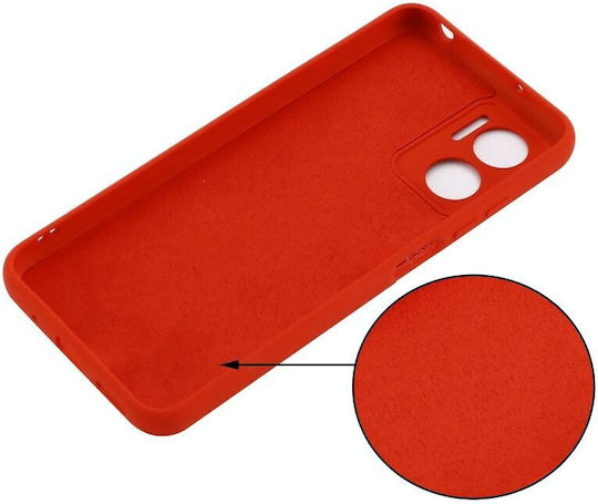 Solid Color Liquid Back Cover Silicone Red (Redmi 10 5G)
