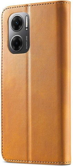 LC.IMEEKE Calf Texture Wallet Brown (Redmi 10 5G)