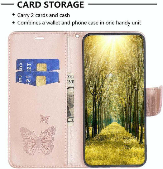 Two Butterflies Wallet Ροζ Χρυσό (Redmi 10 5G)