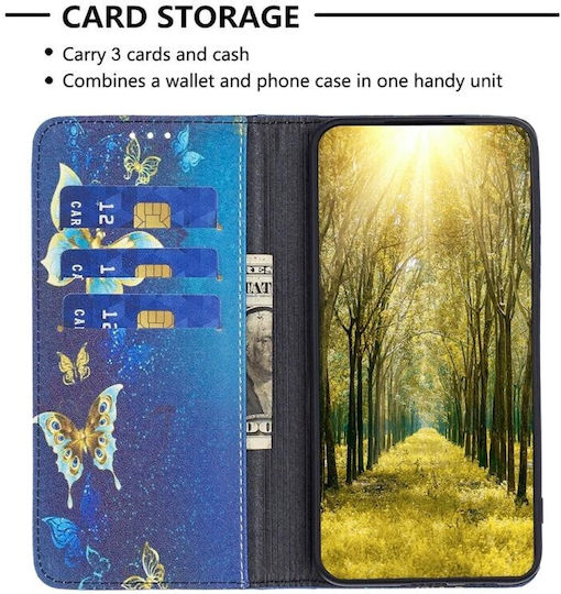 Colored Drawing Invisible Buchen Sie Leder Gold (Redmi 10 5G)