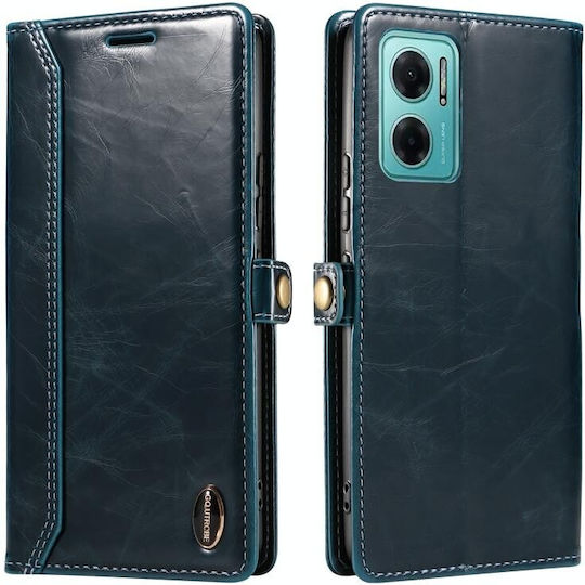 Oil Wax Wallet Δερμάτινο Μπλε (Redmi 10 5G)