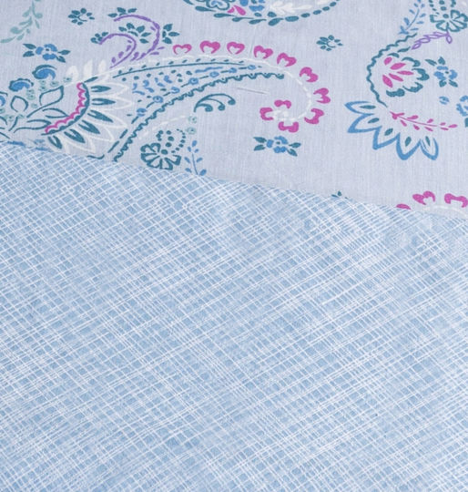 Cokitex Lilly Σετ Σεντόνια Υπέρδιπλα με Λάστιχο 175x235+30εκ. Blue (4τμχ)