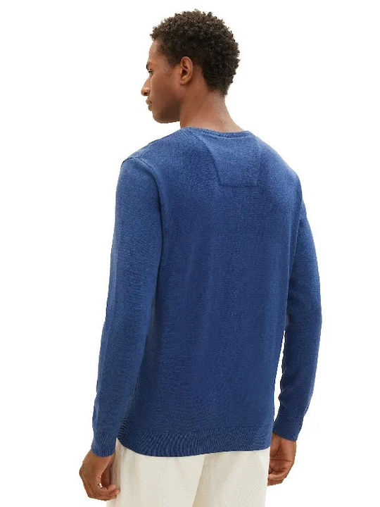 Tom Tailor Herren Langarm-Pullover Blau