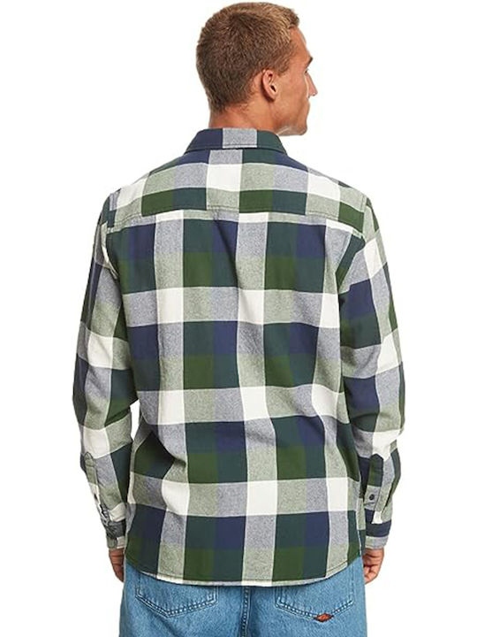 Quiksilver Motherfly Men's Shirt Long Sleeve Checked Green