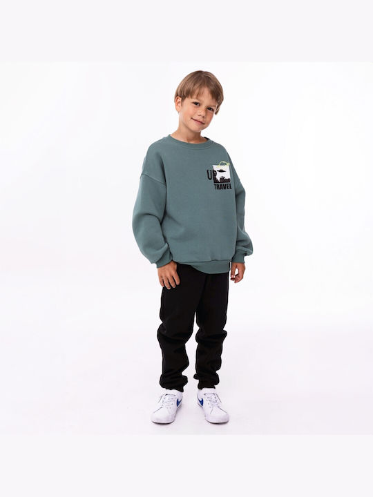 Funky Kids Sweatpants Set Petrol Blue 2pcs