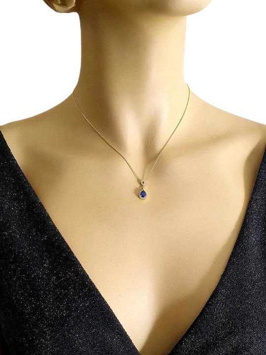 Papadopoulos Gold Halskette mit Design Träne aus Gold 14K