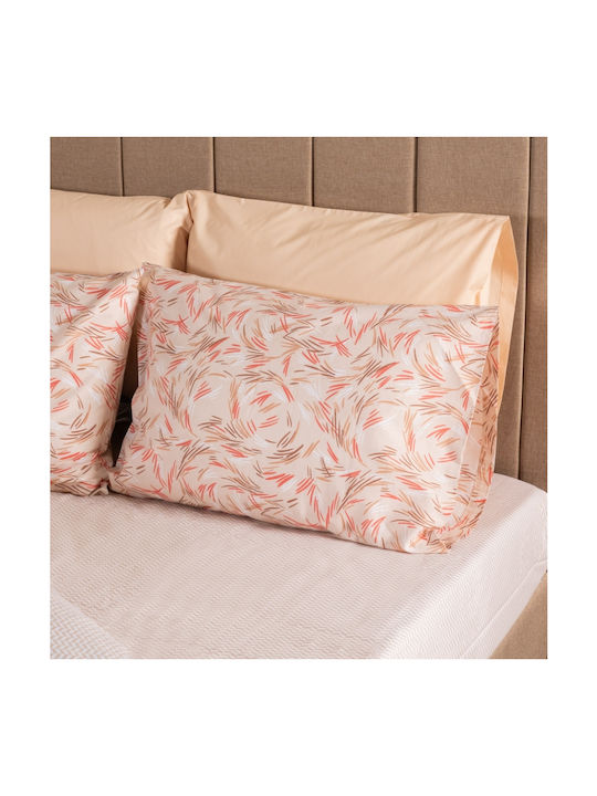Cokitex Paint Pillowcase Set with Envelope Cover Terracota 50x70cm.