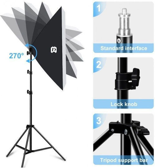 Puluz Softbox Kit 50x70εκ. Λάμπα LED 30W 5700K